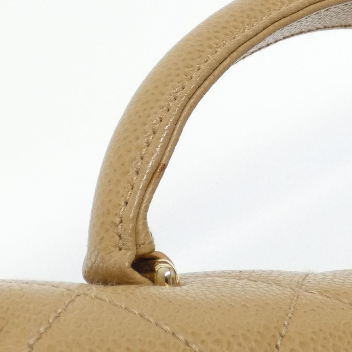 Chanel Vintage Bag Handbag Beige — view 7