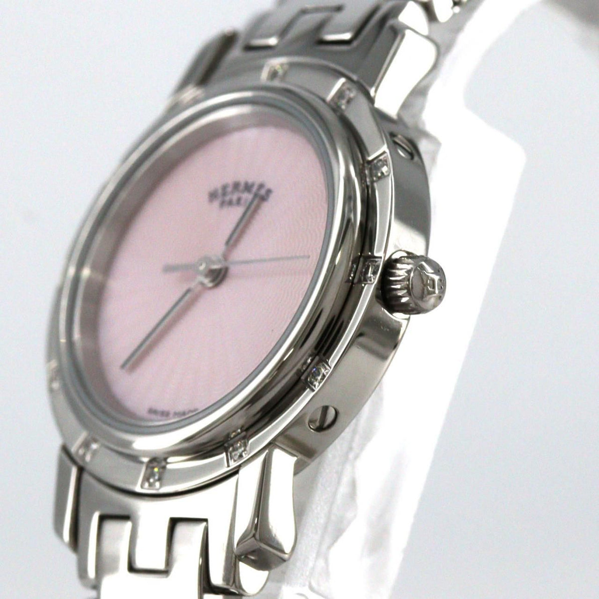 Hermes Clipper Nacre SS Quartz Watch — view 4