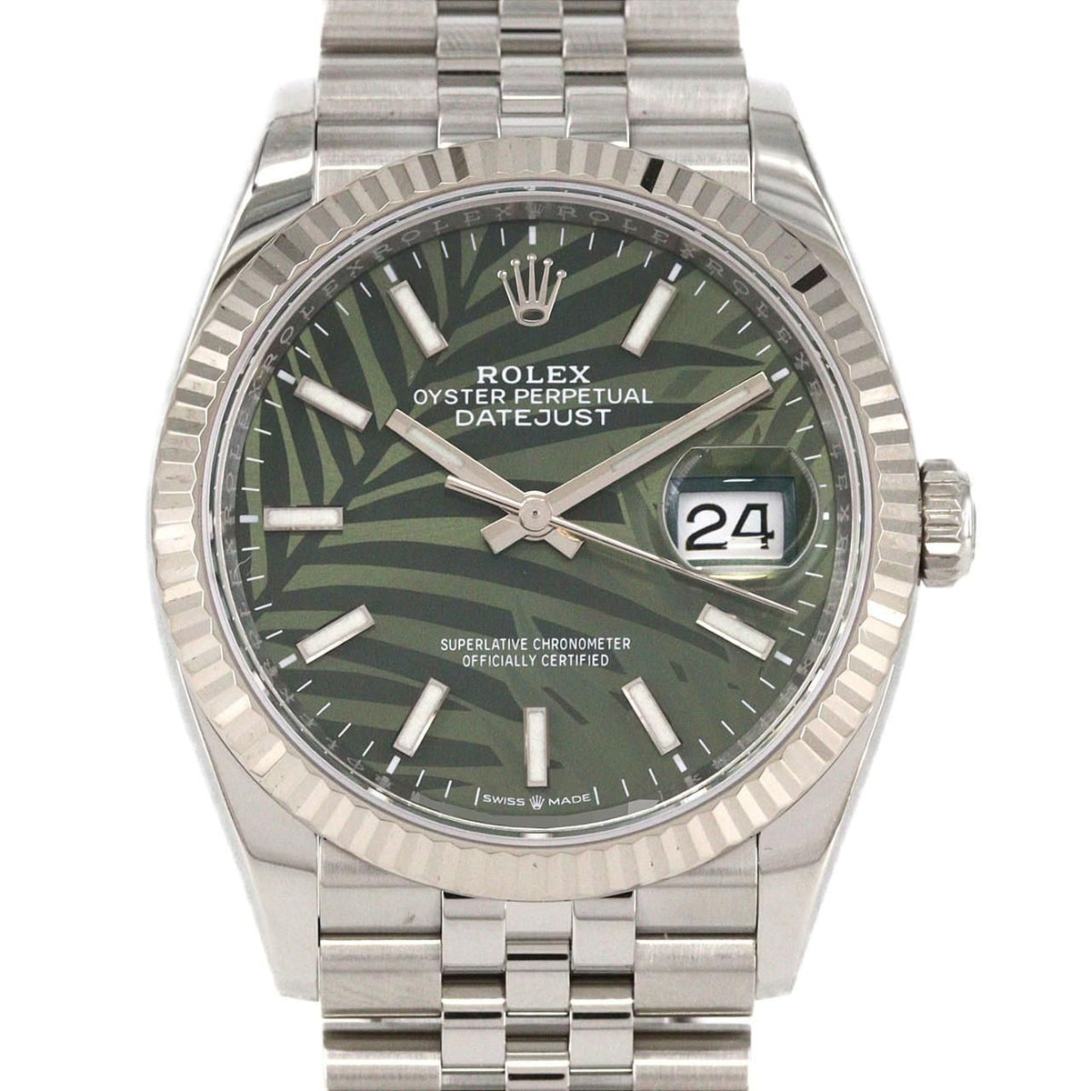 Rolex Datejust Stainless Steel White Gold Automatic