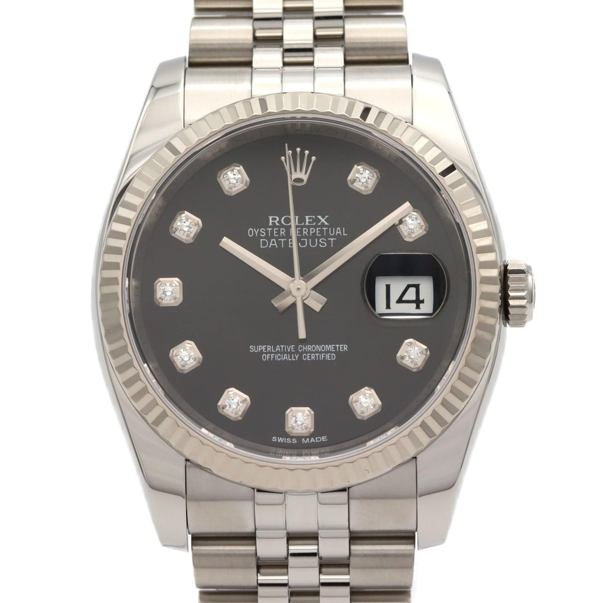 Rolex Datejust Stainless Steel White Gold Automatic