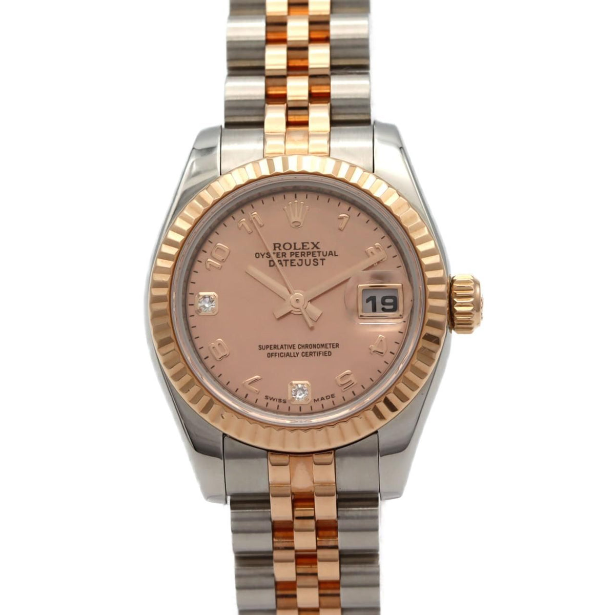 Rolex Datejust Stainless Steel Pink Gold Automatic