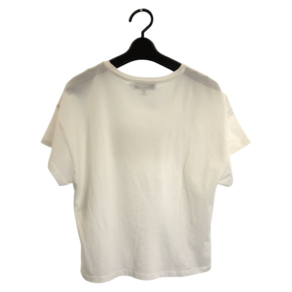 Dior Cannage Embroidery White Gold Cotton Short Sleeve T-Shirt Crew — view 2