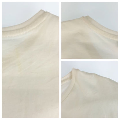 Dior Cannage Embroidery White Gold Cotton Short Sleeve T-Shirt Crew — view 8