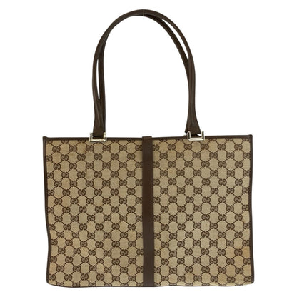 Gucci Jackie Brown Beige Silver GG Canvas Tote Bag — view 2