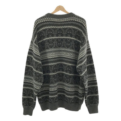 Balenciaga Fair Isle Over Wool Knit Pullover Black Sweater S — view 4