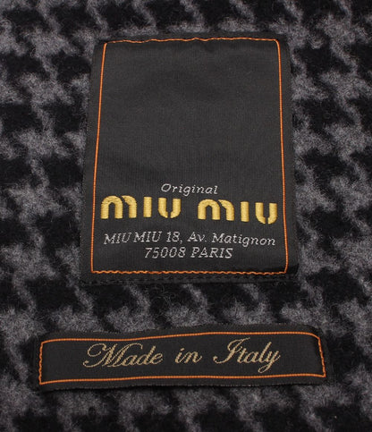 Miu Miu Scarf Houndstooth Plaid — view 4