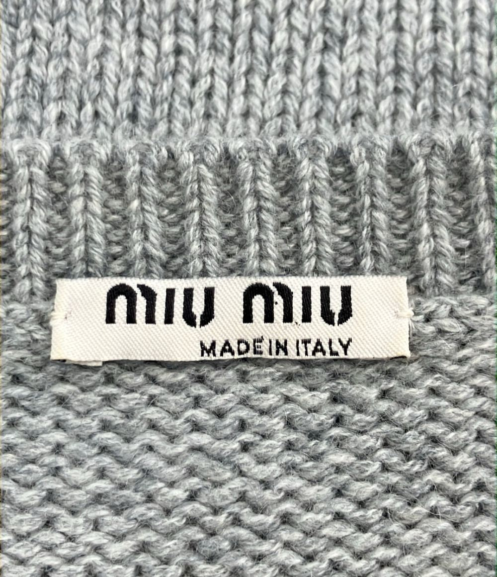 Miu Miu Short Sleeve Knit Bijou 40 Sweater — view 3