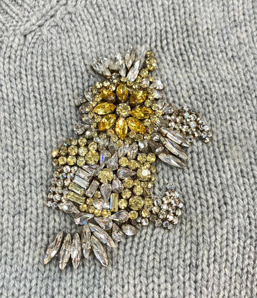 Miu Miu Short Sleeve Knit Bijou 40 Sweater — view 6