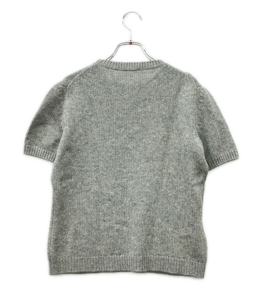 Miu Miu Short Sleeve Knit Bijou 40 Sweater — view 2