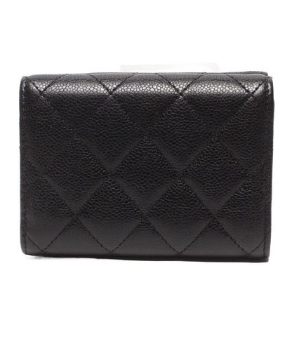 Chanel Trifold Wallet Gold Quilted Caviar Leather — view 2