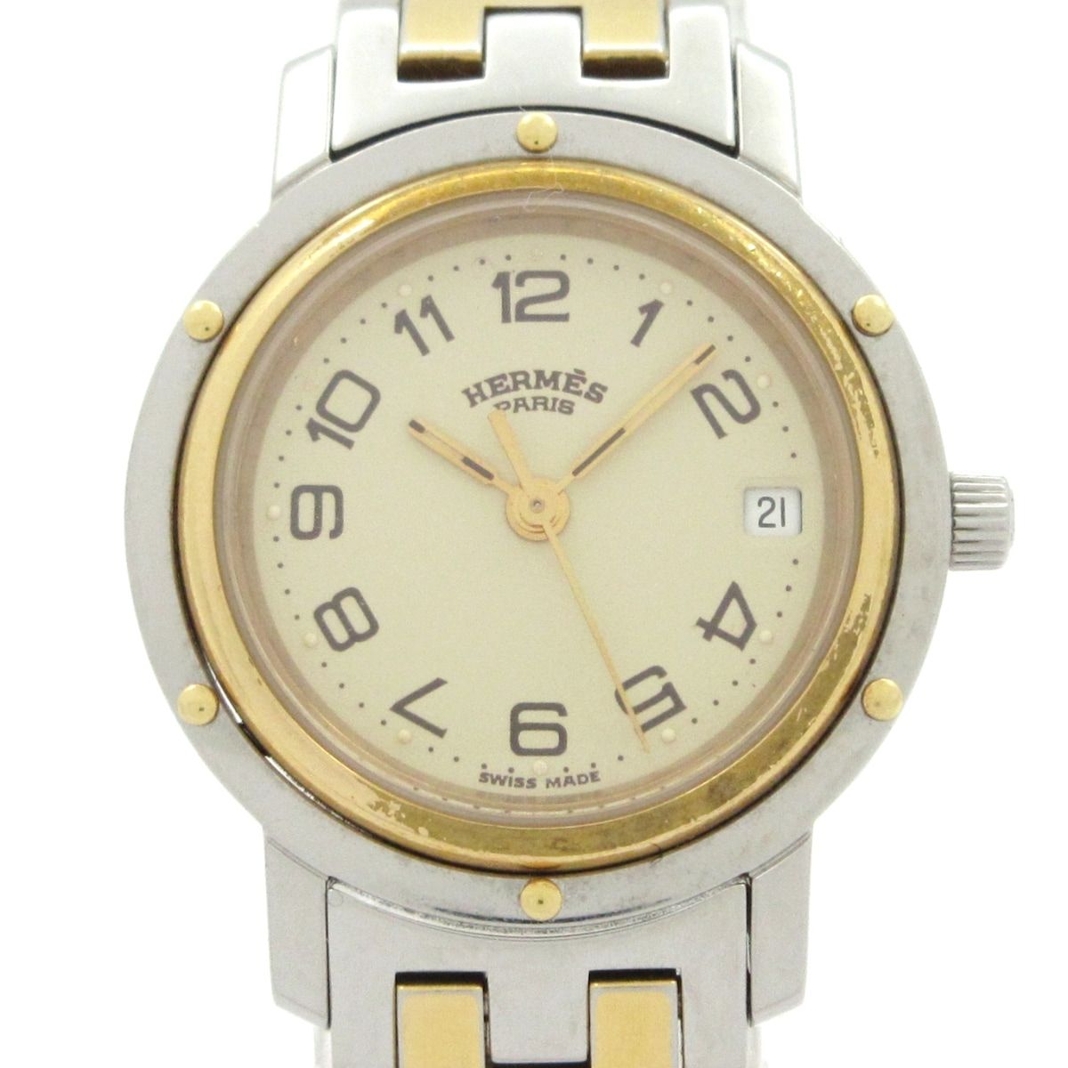 Hermes Watch Clipper Beige