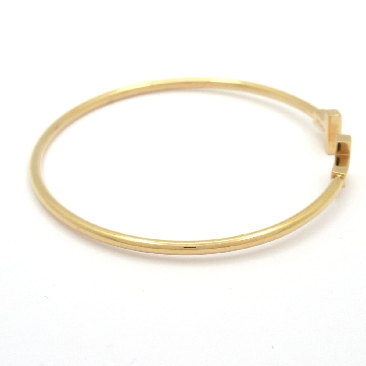 Tiffany & Co Bangle T Narrow Wire Bracelet 18k Pink Gold — view 2