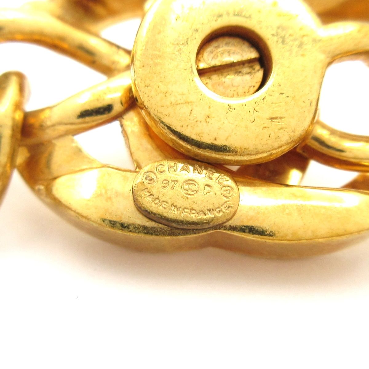 Chanel Bracelet Gold CC Logo — view 5