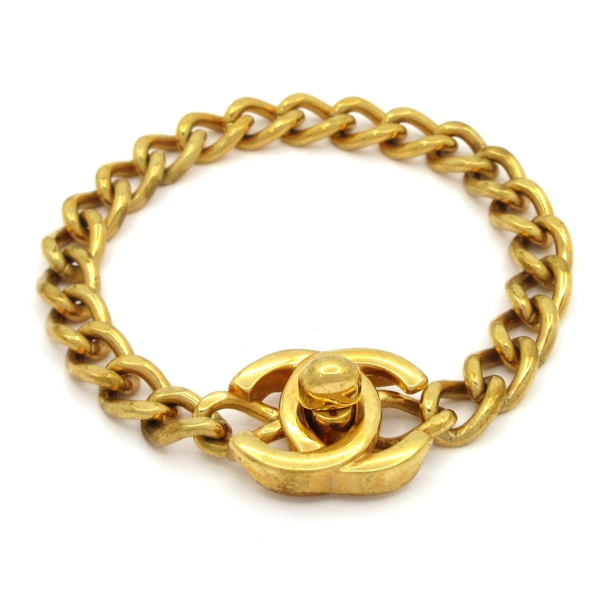 Chanel Bracelet Gold CC Logo