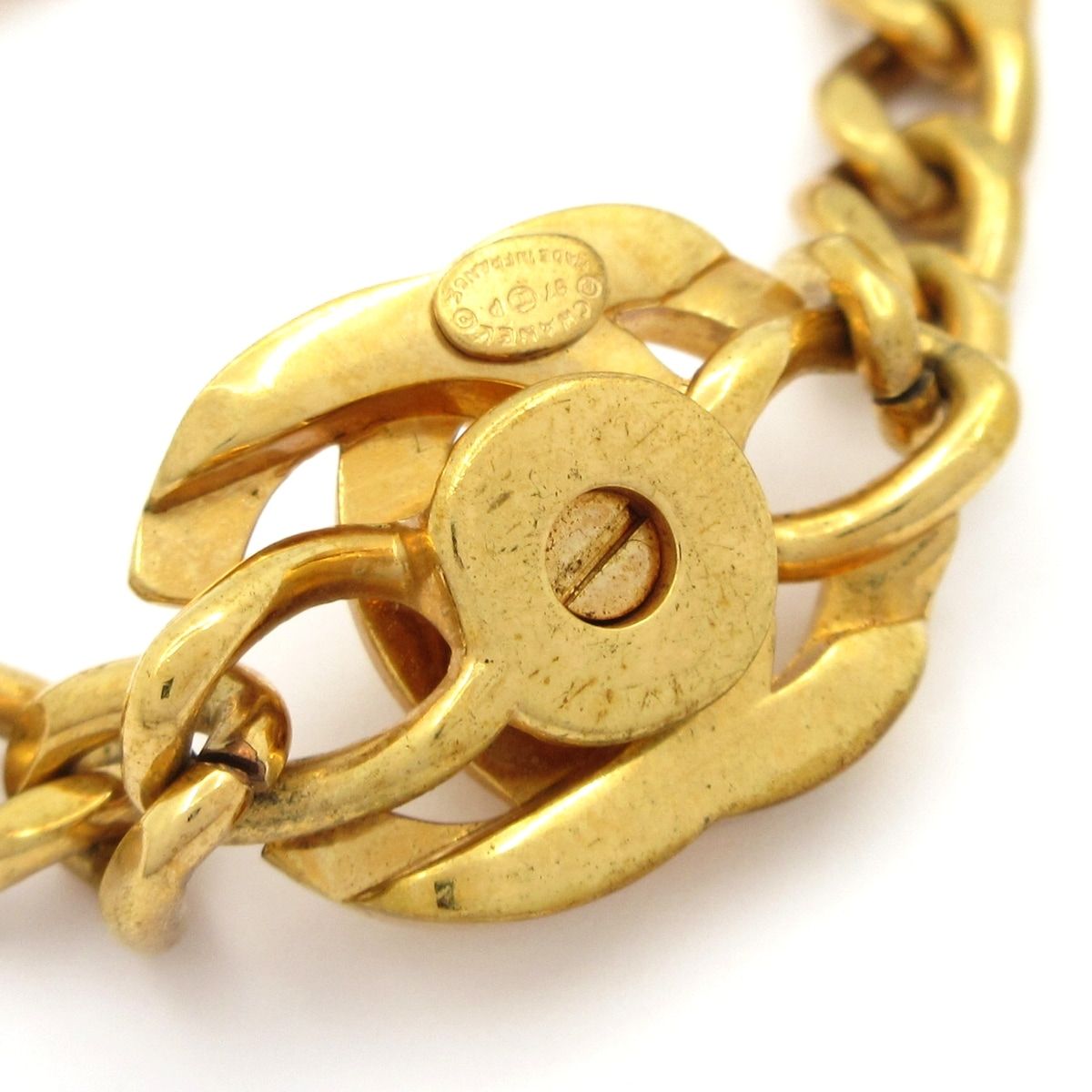 Chanel Bracelet Gold CC Logo — view 3