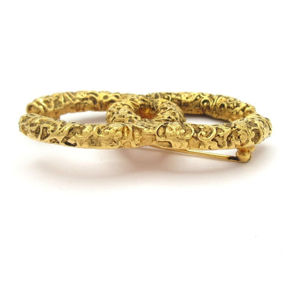 Chanel Brooch Gold CC Logo — view 5