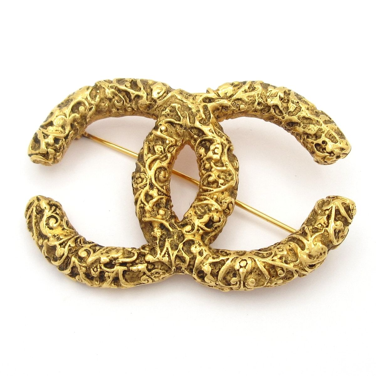 Chanel Brooch Gold CC Logo