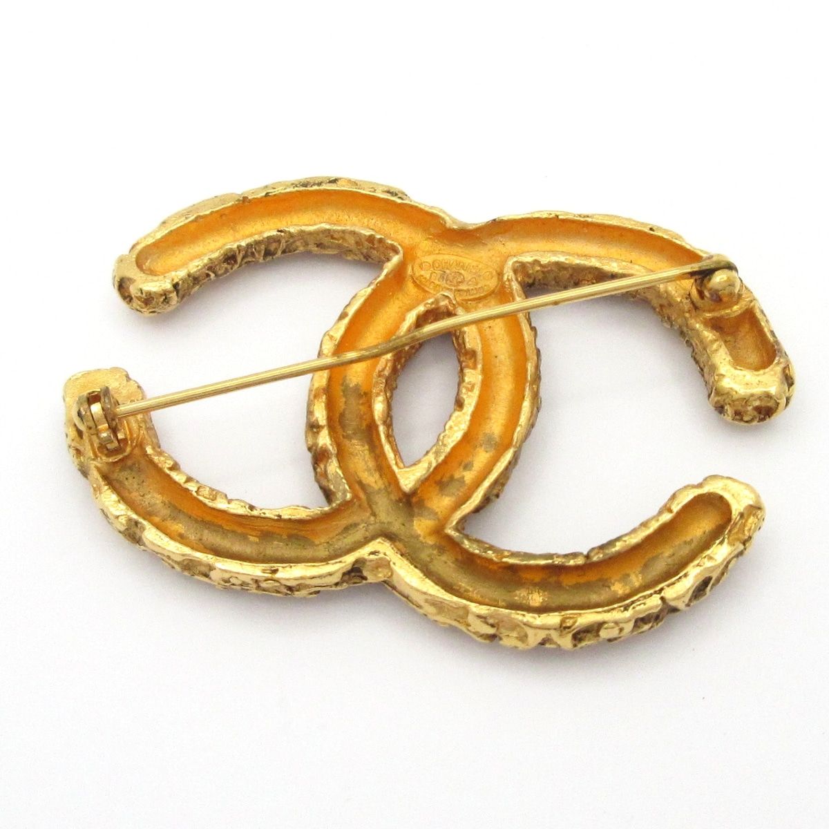 Chanel Brooch Gold CC Logo — view 2