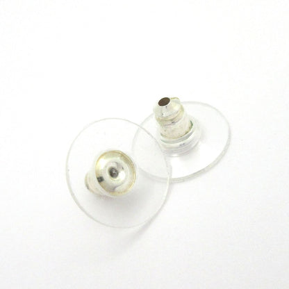 Chanel Earrings Silver Yellow Clear Chick CC Logo — view 6