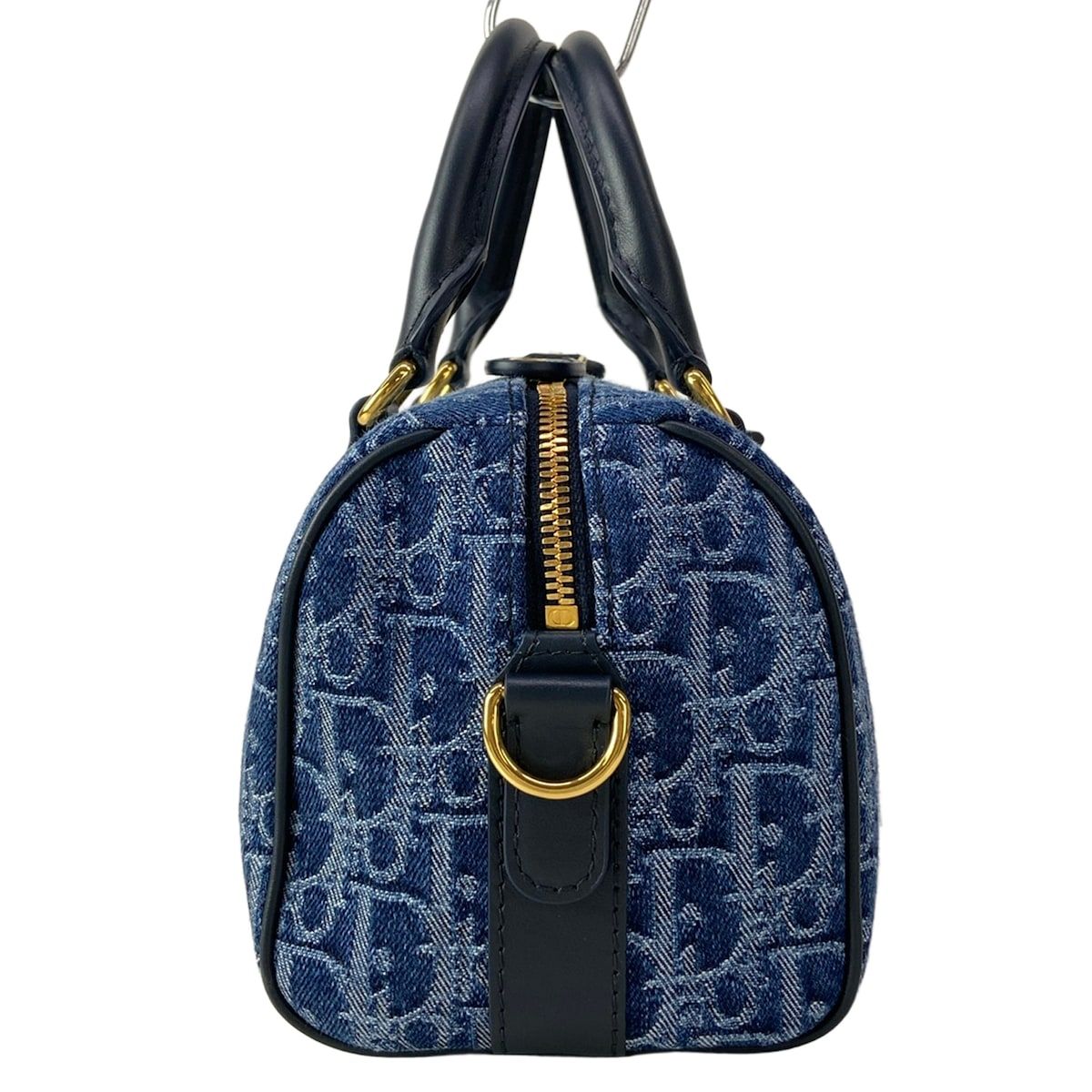 Dior Handbag Blue Dark Navy Oblique Star Leather — view 2