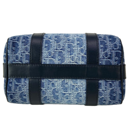 Dior Handbag Blue Dark Navy Oblique Star Leather — view 5