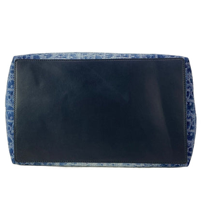 Dior Tote Bag Toujours Medium Blue Dark Navy Denim Oblique — view 5