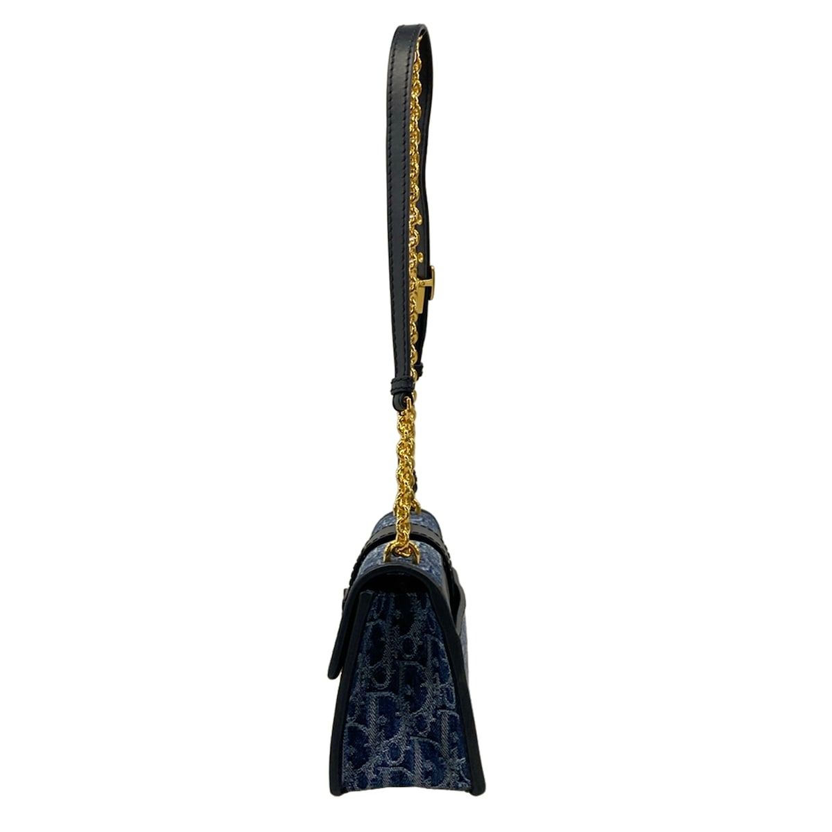 Dior Shoulder Bag East West Blue Dark Navy — view 4