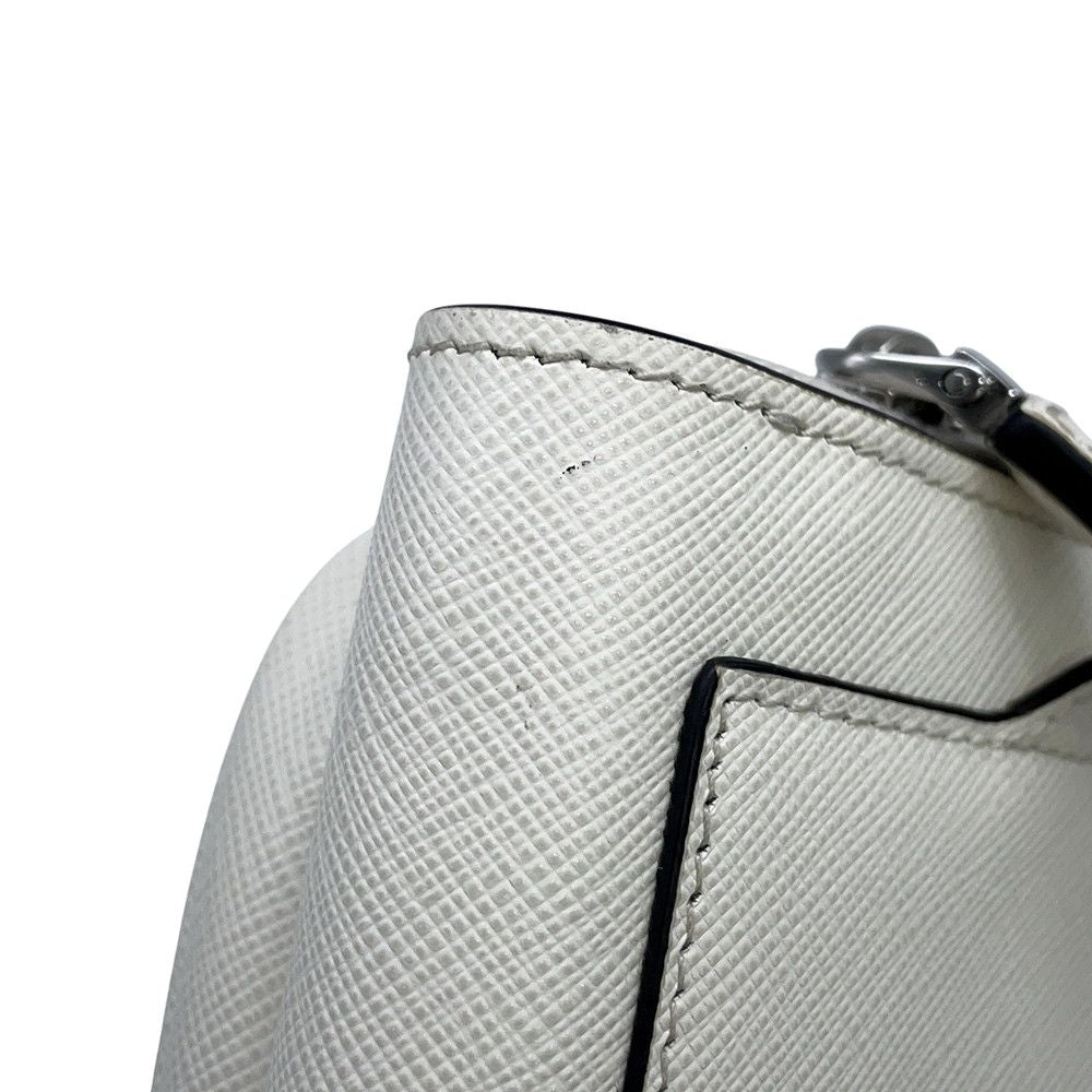 Prada Belt Bag Saffiano Triangle Logo White — view 7