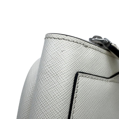 Prada Belt Bag Saffiano Triangle Logo White — view 7
