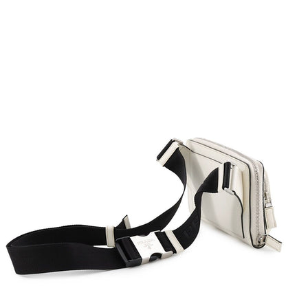Prada Belt Bag Saffiano Triangle Logo White — view 2