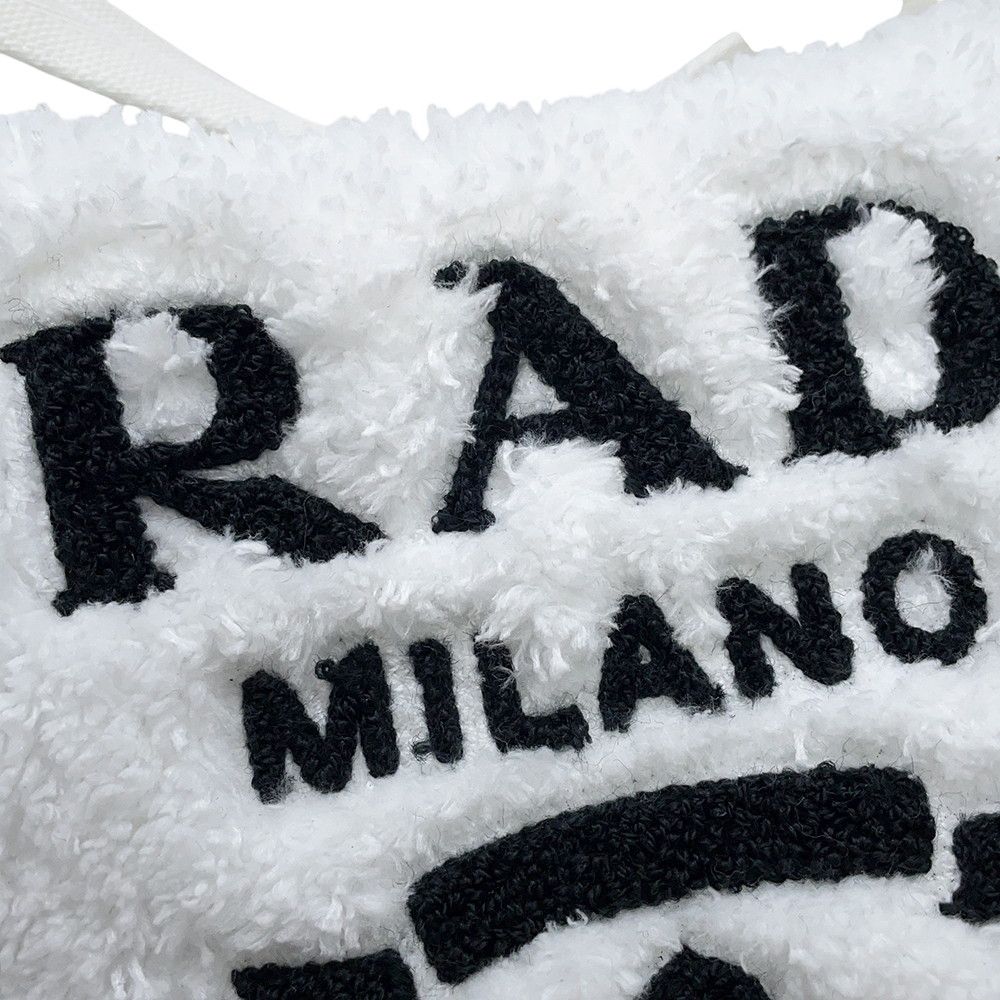 Prada Re Edition 2000 Terry Mini Bag Black White — view 6