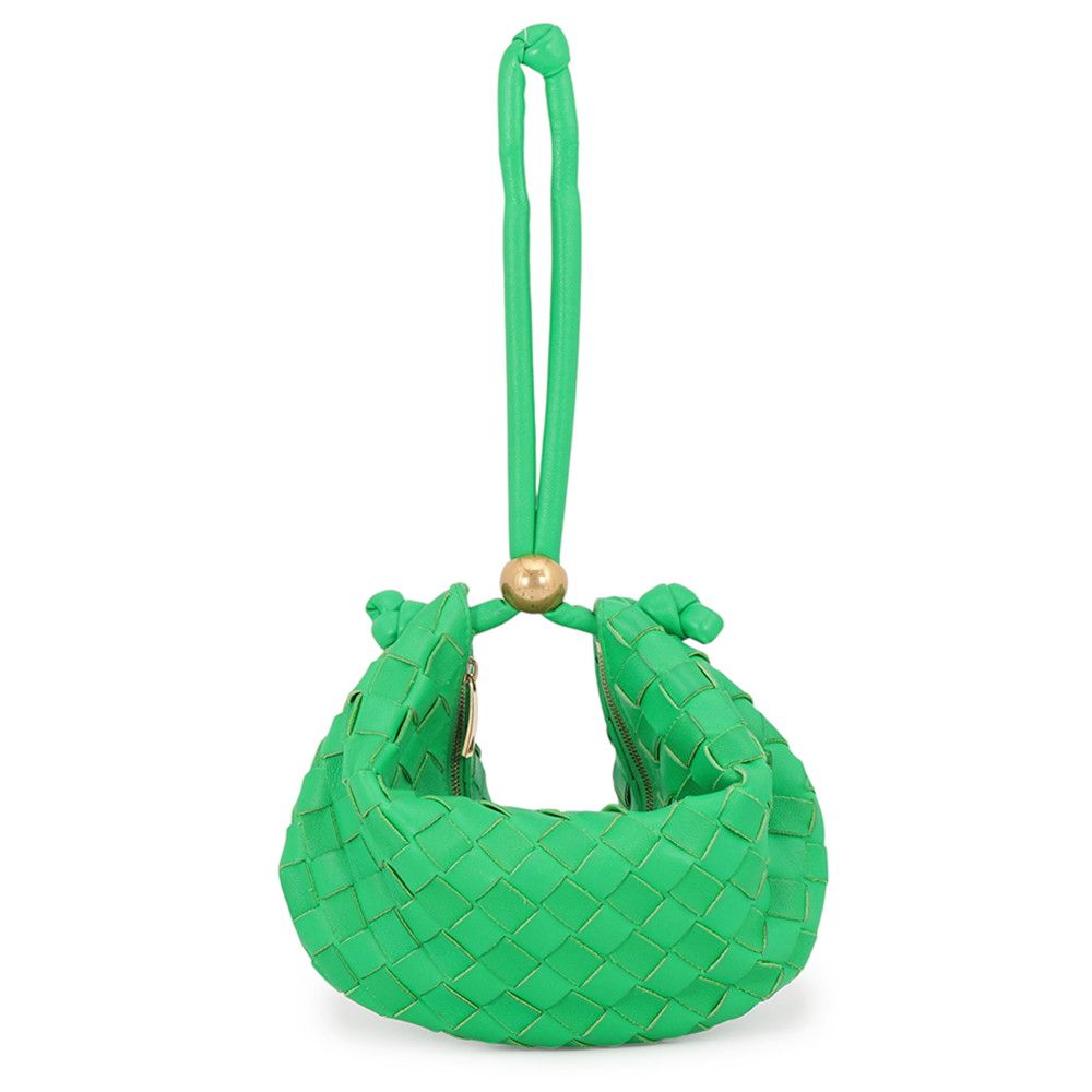 Bottega Veneta Handbag Intrecciato Small Turn Pouch Lambskin Green