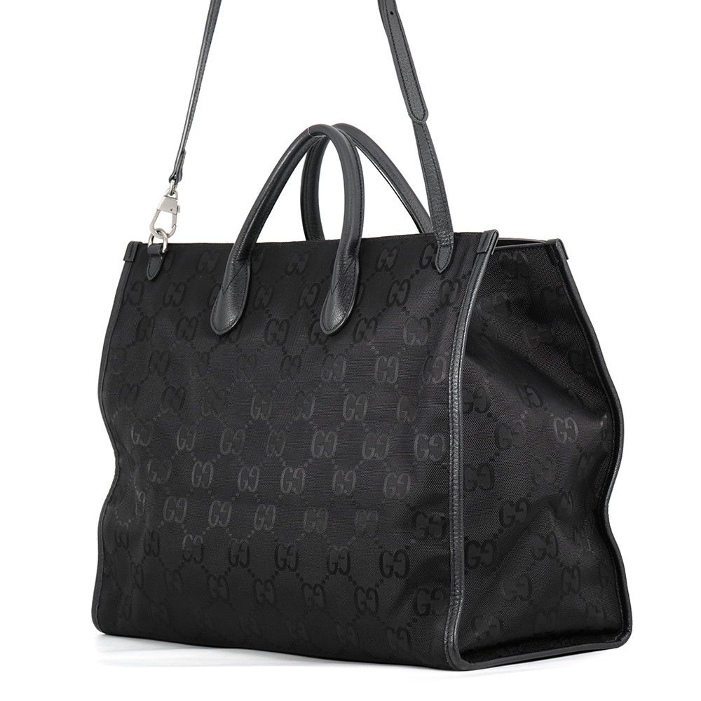 Gucci Tote GG Nylon Ob the Grid Off 2-Way Shoulder Bag Black — view 2