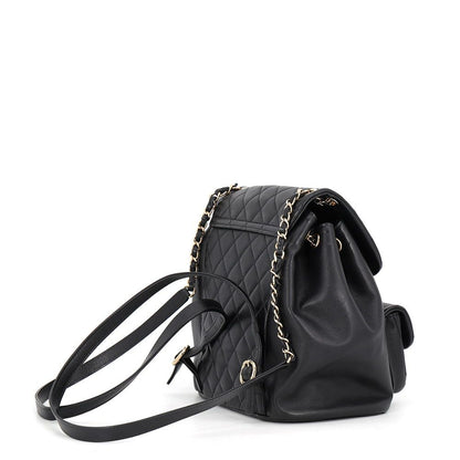 Chanel Backpack Quilted CC Logo Small Lambskin Black — view 2