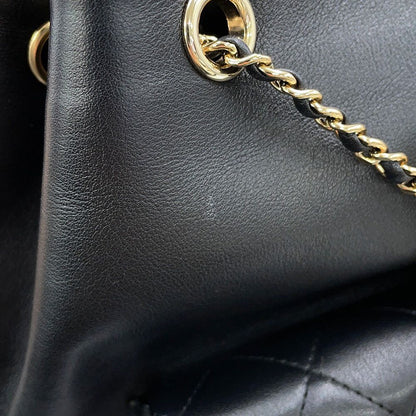 Chanel Backpack Quilted CC Logo Small Lambskin Black — view 8