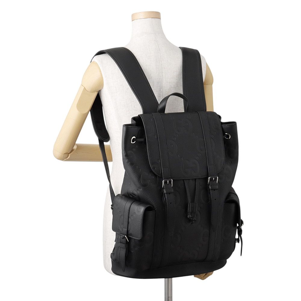 Gucci Backpack GG Embossed Jumbo Black — view 4