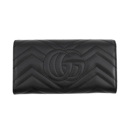Gucci Wallet GG Marmont Double G Continental Leather Black — view 3