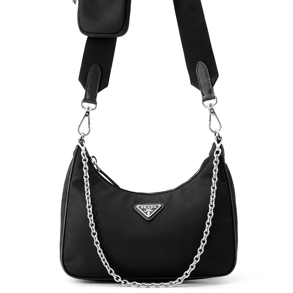 Prada Shoulder Bag Re Edition 2005 Re-Nylon 2-Way Black