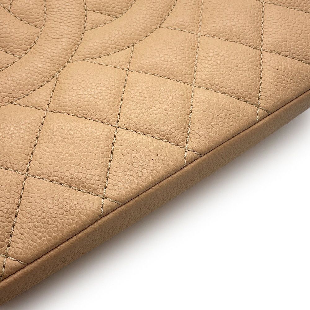 Chanel Chain Tote CC Logo Reissue Quilted Caviar Leather Shoulder Bag — view 6