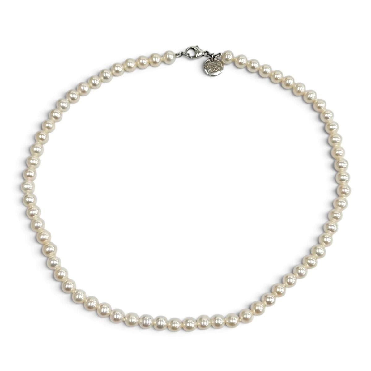 Tiffany & Co Ziegfeld Collection Pearl Necklace Silver Clasp