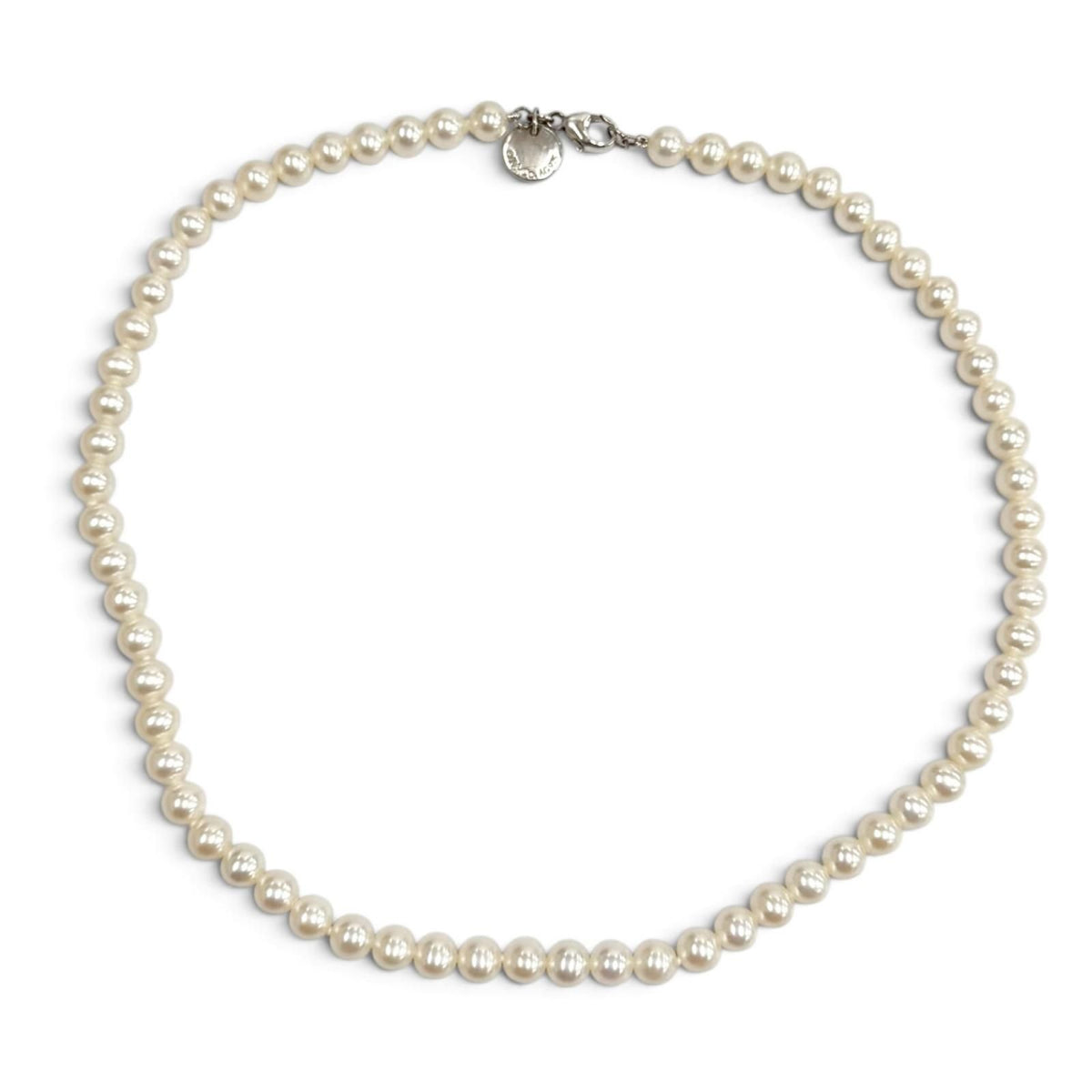 Tiffany & Co Ziegfeld Collection Pearl Necklace Silver Clasp — view 4