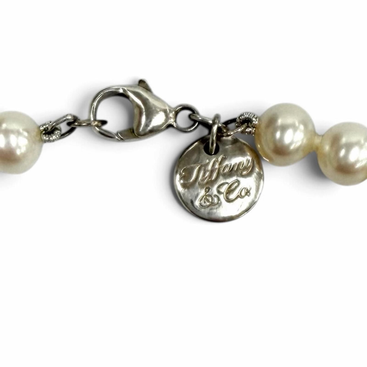 Tiffany & Co Ziegfeld Collection Pearl Necklace Silver Clasp — view 7