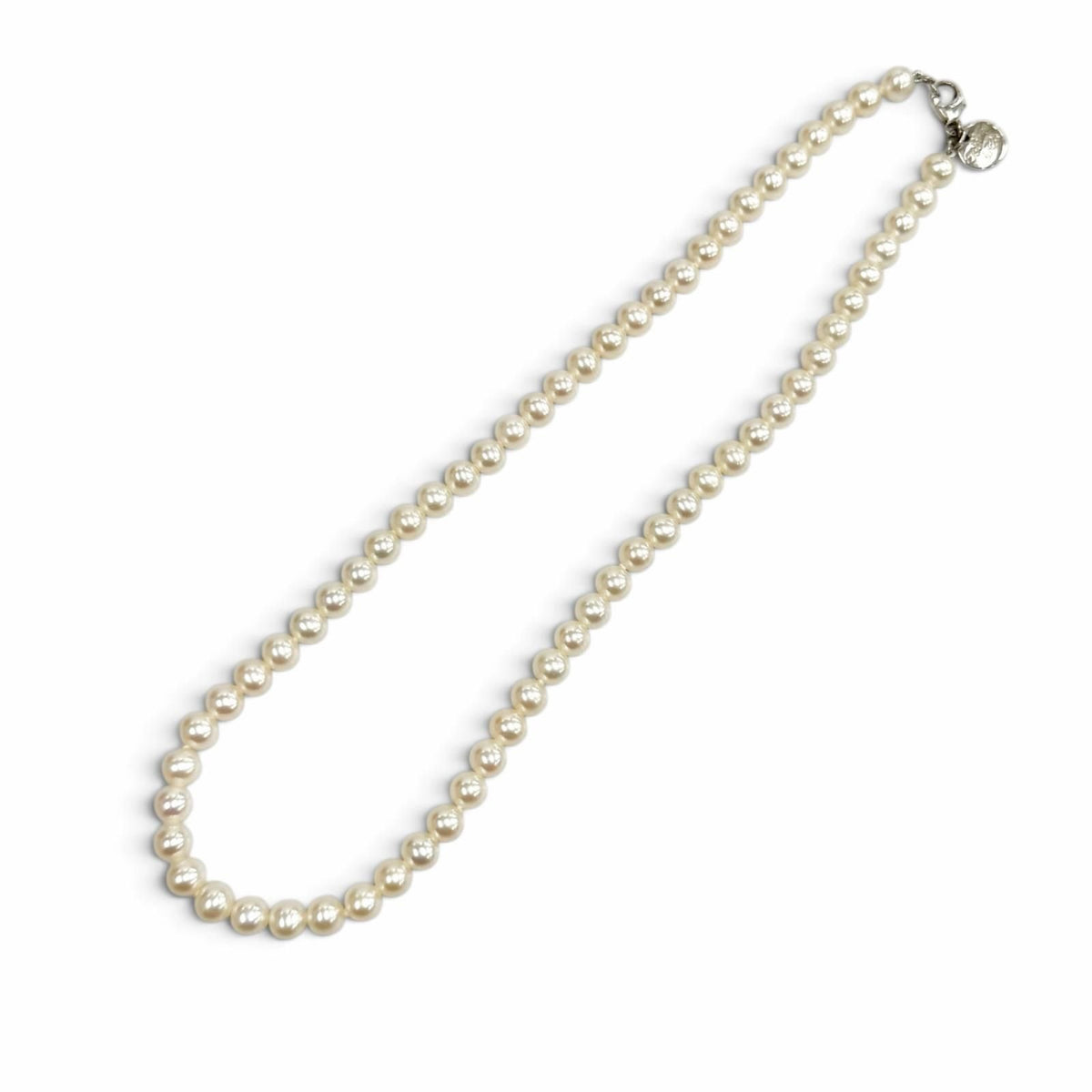 Tiffany & Co Ziegfeld Collection Pearl Necklace Silver Clasp — view 5