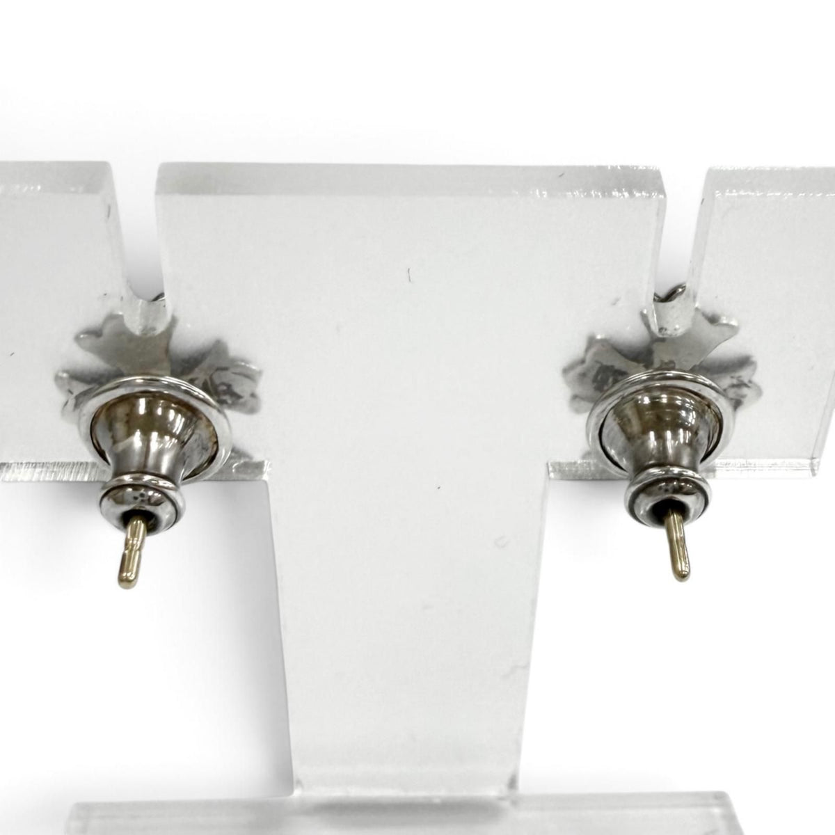 Chrome Hearts CH Cross Stud Earrings Silver Gold — view 3
