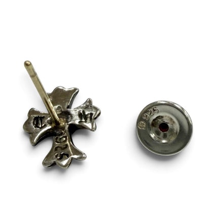 Chrome Hearts CH Cross Stud Earrings Silver Gold — view 4