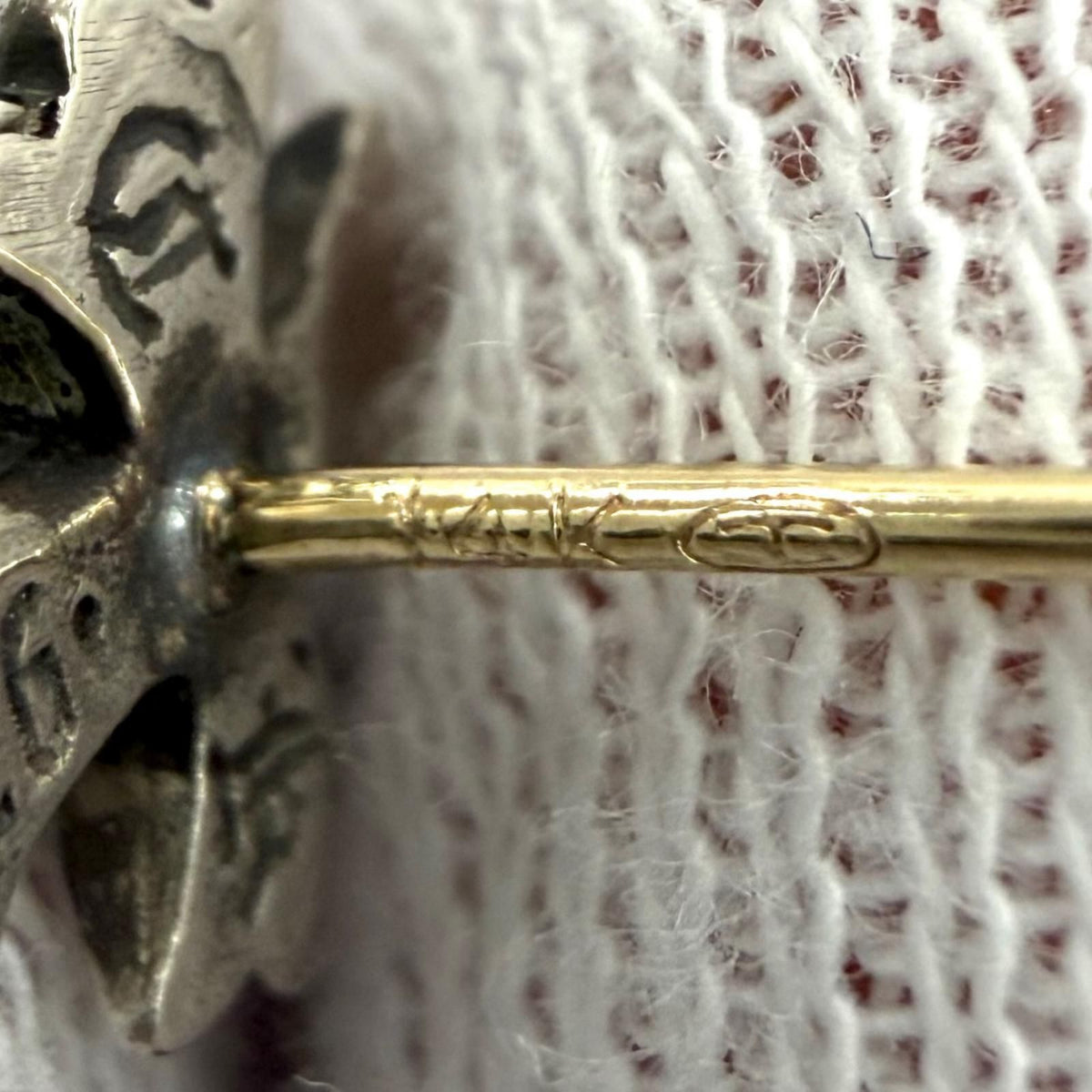 Chrome Hearts CH Cross Stud Earrings Silver Gold — view 7