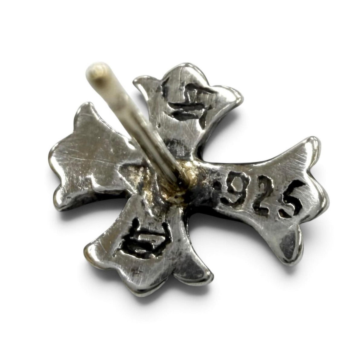 Chrome Hearts CH Cross Stud Earrings Silver Gold — view 5