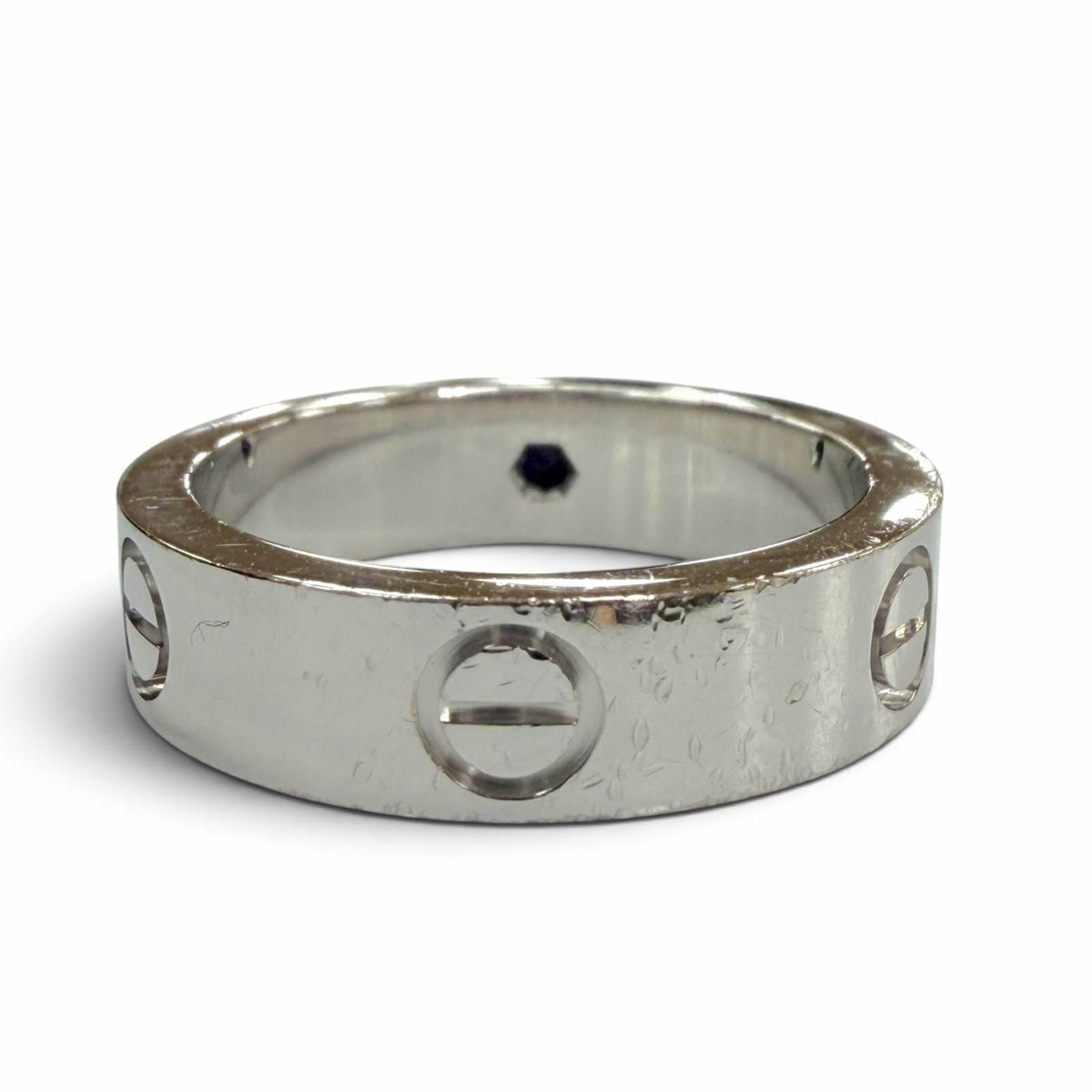 Cartier Love 750 Black Sapphire Ring Silver 58 JP — view 4