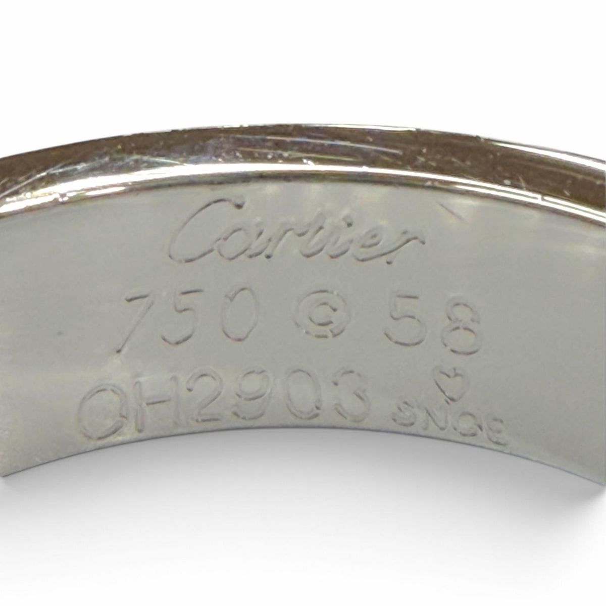 Cartier Love 750 Black Sapphire Ring Silver 58 JP — view 6