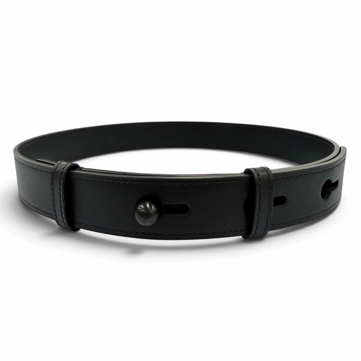 Loewe Embossed Logo Design Anagram Leather Belt Black 80/32